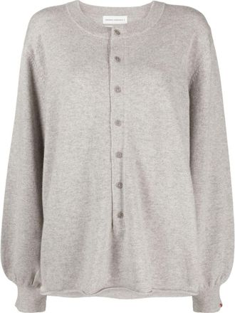 Extreme Cashmere Bi cashmere-blend sweater - women - Cashmere/Nylon/Spandex/Elastane/Tagua - One Size - Grey