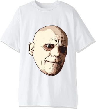 Generic Famous Creepy Uncle Face Mens T-Shirt. Large White