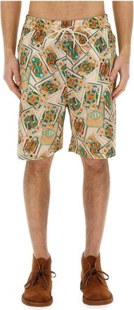 Dr&ocirc;le de Monsieur Le Short Jeu de Cartes - Heren - Korte Broeken - Veelkleurig - S - Korte Broeken