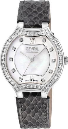 Gevril Group Lugano Diamond Mother of Pearl Dial Ladies Watch 11241