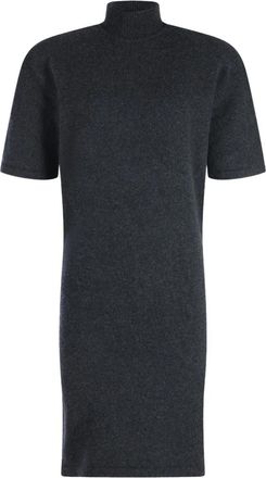Jacquemus Womens I Live In A Chestnut Knitted Dress - Dark Grey Merino - Size EU 38 (Womens)