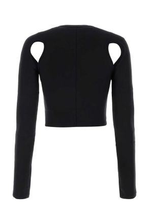 Off-white Shoulder Cutout Top - Black