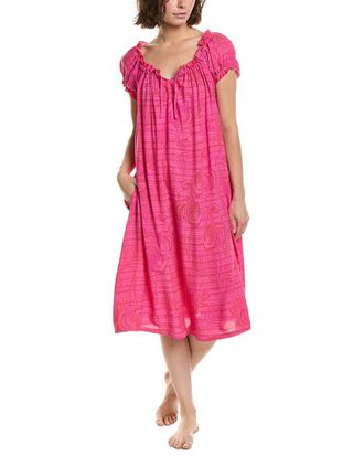 Hue Hue Shirred Lounge Midi Sleepshirt
