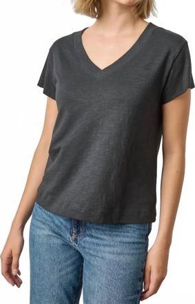 Lilla P Relaxed Short Sleeve Top In Black