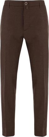 Jacob Cohen Stretch Wool Pants - Heren - Nette broeken - Bruin - W31 - Wol - Broeken