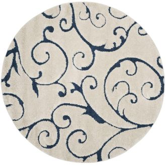 Safavieh Alfombra crema/azul 122 x 122 cm