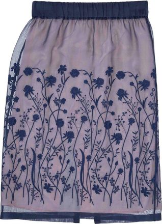 P.A.R.O.S.H. P. A.R. O.S. H. Sorgente Embroided Tulle Skirt