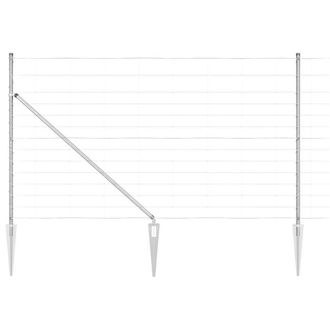 Berkfield Home Field Fence 1.4x50 m Galvanised Steel in Silver