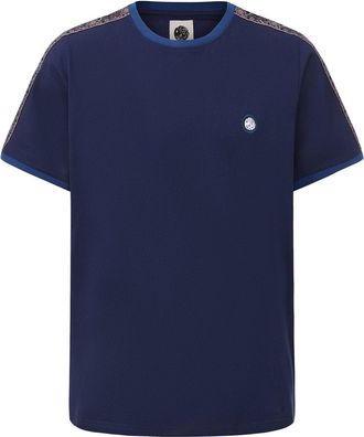 Pretty Green Heren Paisley Logo T-Shirt (Marine)