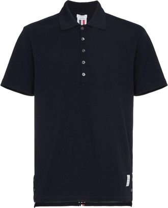 Thom Browne Dark Blue Rwb Cotton Polo Shirt