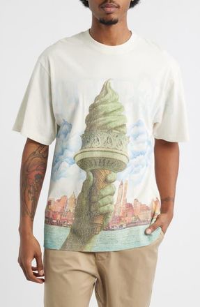 Icecream Custard Print Cotton T-Shirt in Antique White at Nordstrom, Size Xx-Large