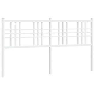 Berkfield Home Metal Headboard White 160cm