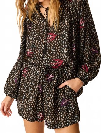 Natalie Martin Penny Blouse In Black Swallow