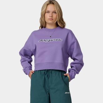 Santa Cruz Sweatshirt SANTA CRUZ KELP STRIP CREW, Damen, Gr. XL (14), lila haze, Obermaterial: 80% Baumwolle, 20% Polyester, angesetztes B&uuml;ndchen, Sweatshirts Sw
