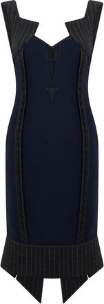 Moschino Kleedjes, Dames, Veelkleurig, S, Polyester, Elegant Jurk Met V-hals