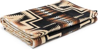 Pendleton jacquard oversized towel - unisex - Cotton - One Size - Black