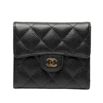 Herm&egrave;s Pre-owned Wallets, female, Black, Size: ONE SIZE Pre-owned Small Quilted Wallet