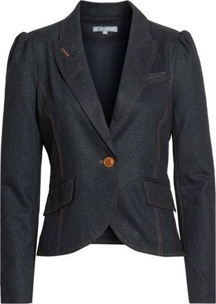 Wit & Wisdom LS PUFF SHOULDER BLAZER in Dark Indigo at Nordstrom, Size X-Large
