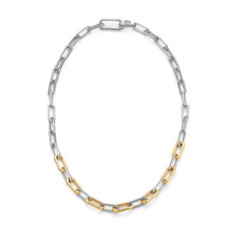 Monica Vinader Gold Alta Capture Mixed Metal Charm Necklace