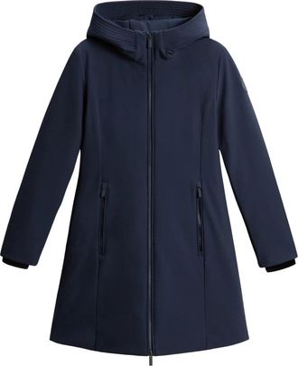 Woolrich Firth Down Parka - Dames - Dons jassen - Blauw - XL - Leer - Jassen