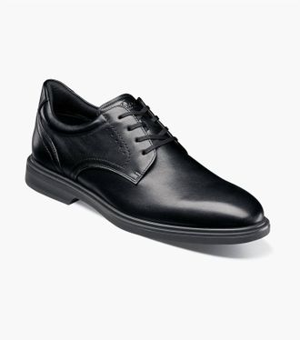 Florsheim Mens Highrise Plain Toe Oxford In Black