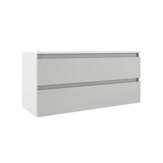 Saniclass Chaci Badkameronderkast - 120cm - 2 lades - greeploos - mat wit