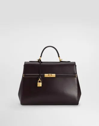 Dolce & Gabbana Marlene Handbag In Palmellato Calfskin - Woman Handbags Purple Onesize