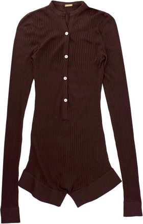 Dodo Bar Or Chocolate Brown Sheer Lubi Romper Size XS