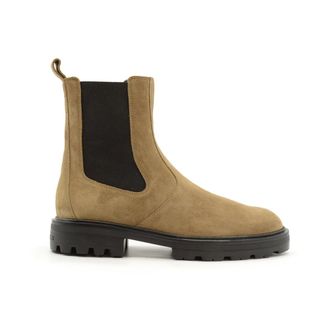 Hogan Suede Chelsea Ankle Boots - male - Hogan - Chelsea Boots - Beige - 8 1/2 UK - Shoes