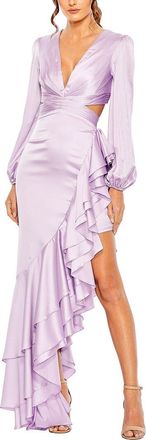 Mac Duggal Asymmetrical Ruffle Gown