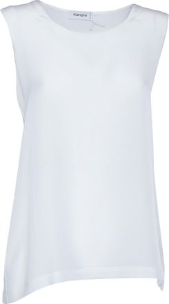 Kangra Cashmere Kangra Kasjmier Canotta In Cr&ecirc;pe Di Seta