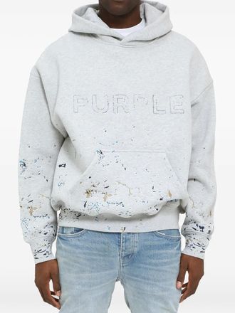 Purple studded camouflage sweatshirt - Grigio