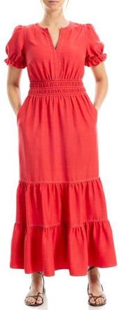 Max Studio Tiered Crepe Maxi Dress in Heather Rose at Nordstrom Rack, Size X-Large