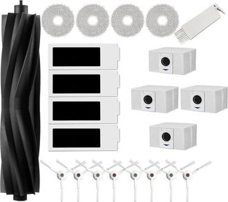 OEM Accesorios Para Ecovacs Deebot T20 Omni, T20e Omni: 1 Cepillo Principal De Goma, 4 Filtros Hepa, 4 Mopas, 8 Cepillos Laterales, 4 Bolsas Para Polvo