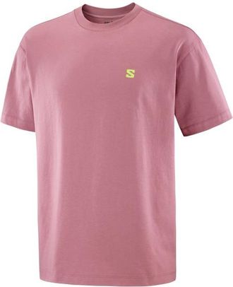 Salomon Round Logo Graph T-Shirt f&uuml;r Herren | rosa