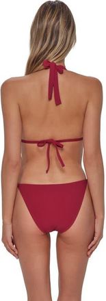 Swim Systems McKenna Tie Side Bikini Swim Bottoms in Cherry Pie Scrunch at Nordstrom, Size X-Large