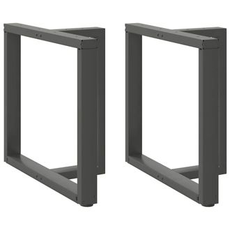 Berkfield Home Dining Table Legs T-Shaped&not;2 pcs Anthracite 70x35x(72-73) cm Steel in Black