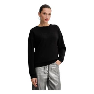 A|X Armani Exchange Bicolor Viscose Sweatshirt - Dames - Sweatshirts & Hoodies - Zwart - Maat: S Viscose