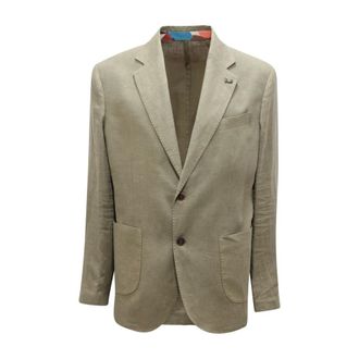 Bob Bob, Blazers, male, Green, Size: 2XL Suit403 My Way Linen Suit