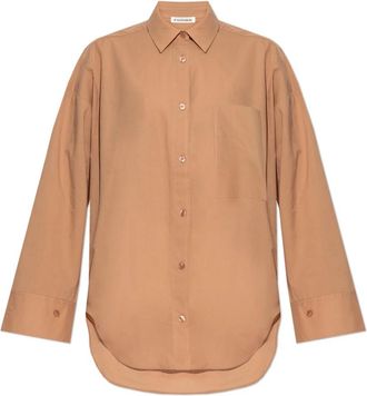 By Malene Birger Derris Shirt - Dames - Overhemden - Beige - L - Katoen - Overhemden
