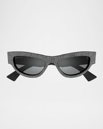 Gucci Recycled Acetate Cat-Eye Sunglasses
