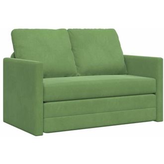 vidaXL Sof&aacute; Cama De Piso Verde Claro 122 X 70 X 60 Cm Terciopelo Vidaxl
