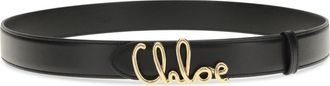 Chlo&eacute; Womens Chlo&eacute; Iconic Belt Black Calf Leather Bos Taurus