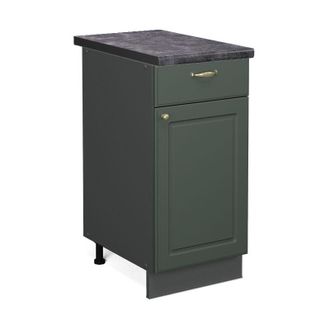 Vicco Mueble Bajo De Cocina Fame-line, Verde Dorado Casa De Campo, 40 Cm, Et Antracita Vicco