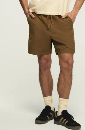 Lucky Brand Mens 6 Inch Linen Pull On Short