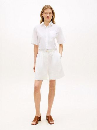 Tommy Hilfiger Linen Blend Wide Leg Shorts