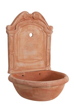 Biscottini International Fuente De Jard&iacute;n De Terracota Fuente De Pared Para Exterior Fuentes De Pared 64x45x36 Cm Made In Italy Decoraci&oacute;n De Pared