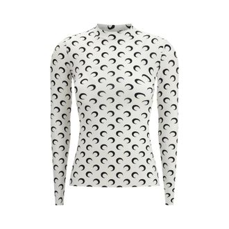 Marine Serre Mujer, Camisetas, Blanco, Talla: S