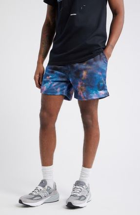 Overtime Chrometeam Aura Mesh Basketball Shorts in Blue Multi at Nordstrom, Size Xx-Large