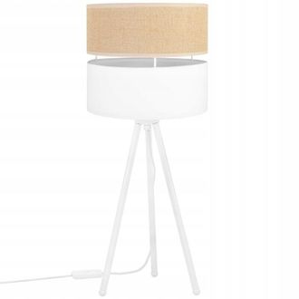 OEM L&aacute;mpara De Mesa Pantalla De Yute 20 Cm Blanca